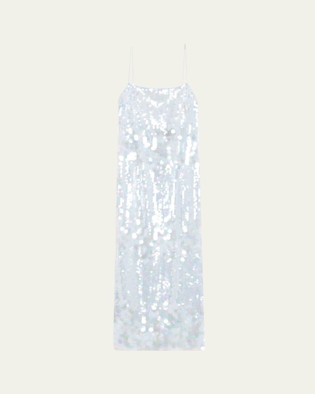 Alana Sleeveless Sequined Midi Dress